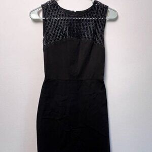 banana republic black sheath dress